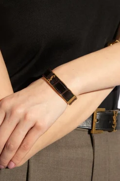 Saint Laurent BLACK ‘Cassandre’ bracelet