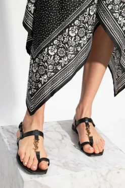 Saint Laurent BLACK ‘Cassandra’ sandals