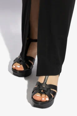 Saint Laurent BLACK 'Classic Tribute' platform sandals