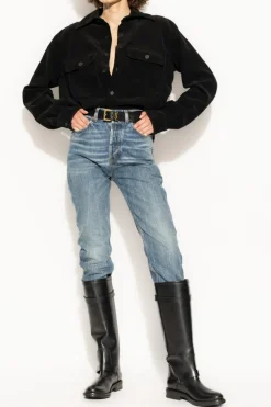 Saint Laurent BLACK Corduroy shirt