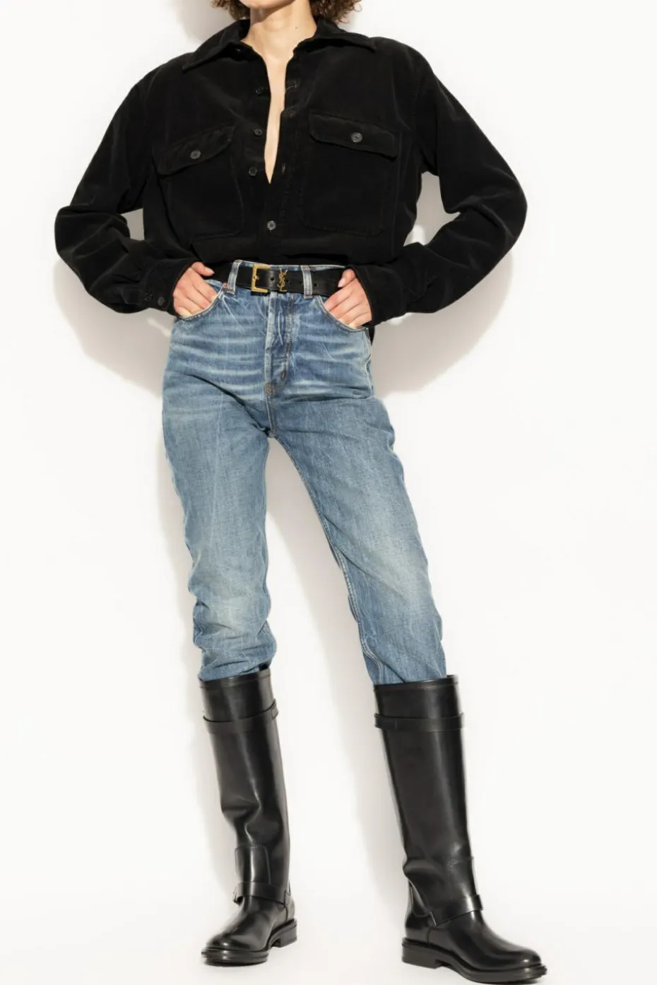 Saint Laurent BLACK Corduroy shirt