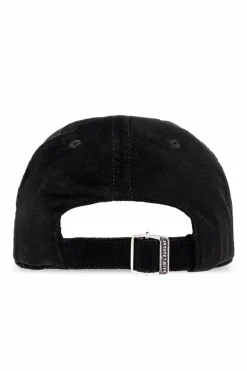 Saint Laurent BLACK Corduroy baseball cap