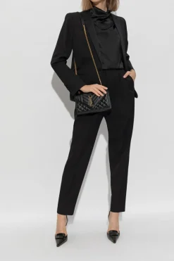 Saint Laurent BLACK Creased trousers