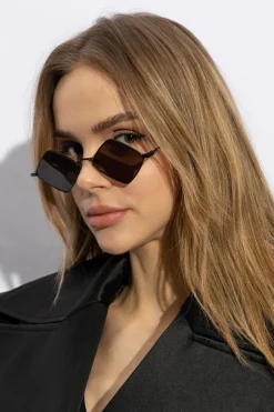 Saint Laurent BLACK Decorative shape sunglasses