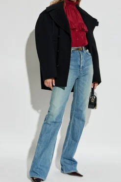 Saint Laurent BLACK Double-breasted coat