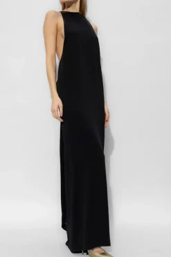 Saint Laurent BLACK Dress with decorative tie fastening