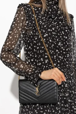 Saint Laurent BLACK 'Envelope' shoulder bag