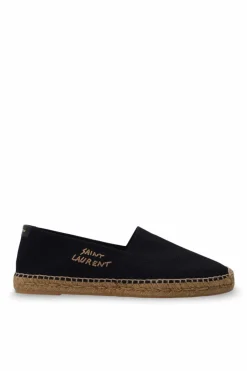 Saint Laurent BLACK Espadrilles with logo