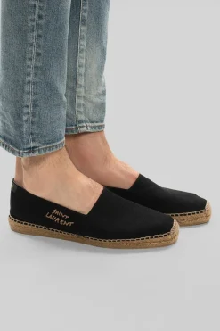 Saint Laurent BLACK Espadrilles with logo