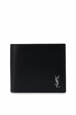 Saint Laurent BLACK Folding wallet with logo