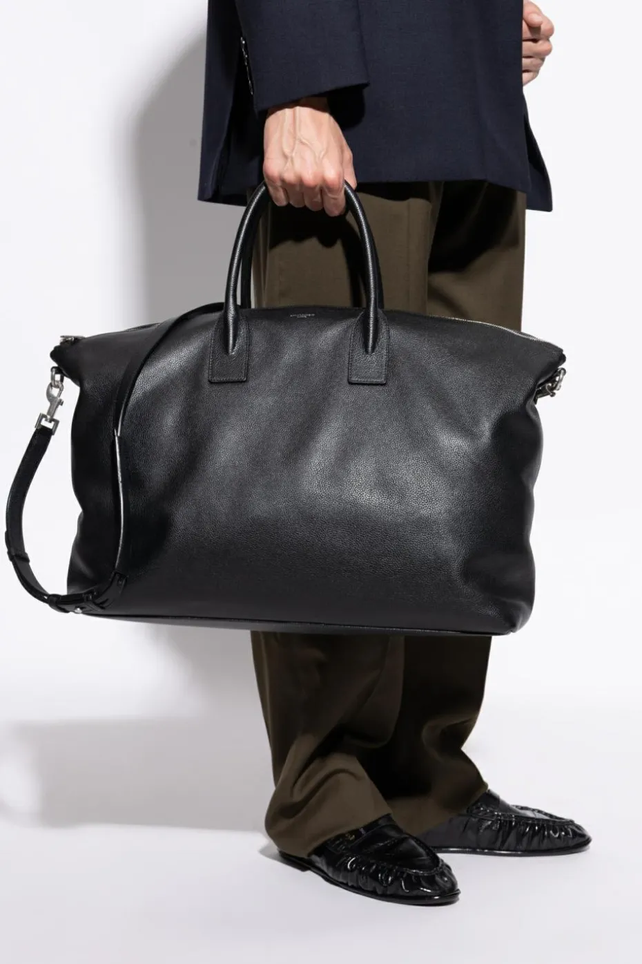 Saint Laurent BLACK "Giant Bowling Bag" shopper bag