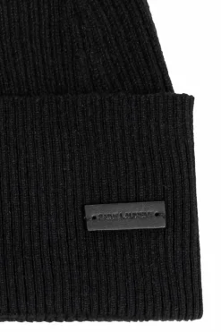 Saint Laurent BLACK Hat with logo patch