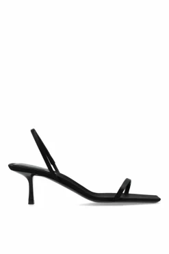 Saint Laurent BLACK Heeled Sandals 'Jaspe'