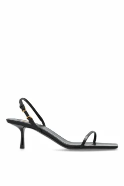 Saint Laurent BLACK Heeled sandals Jaspe
