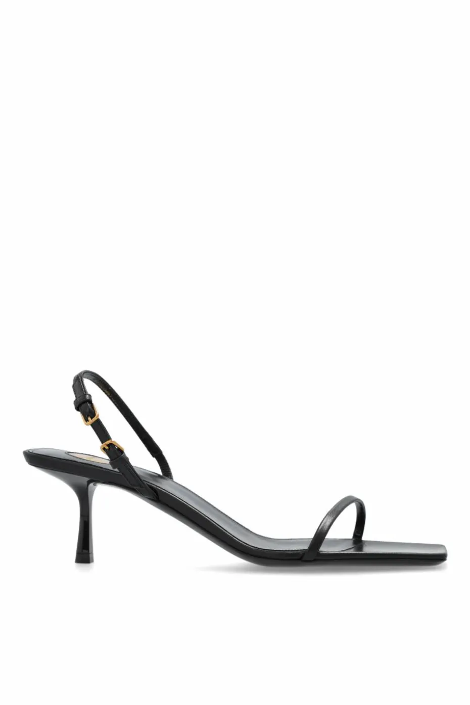 Saint Laurent BLACK Heeled sandals Jaspe
