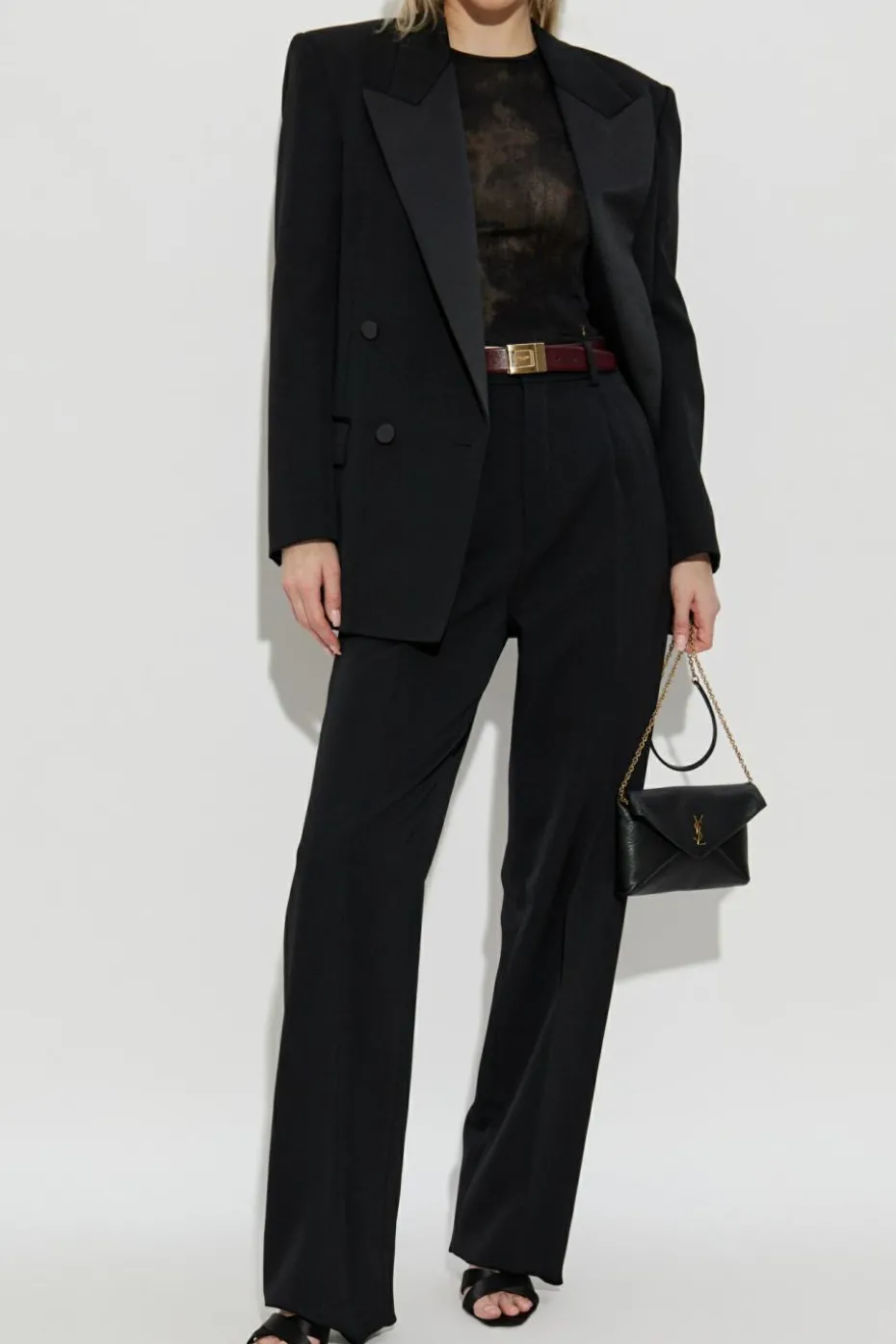 Saint Laurent BLACK High-waisted wool pants