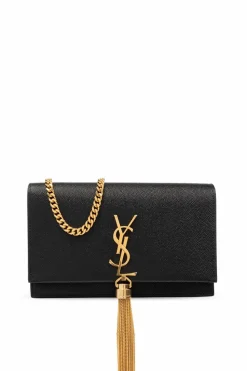 Saint Laurent BLACK ‘Kate’ wallet with chain