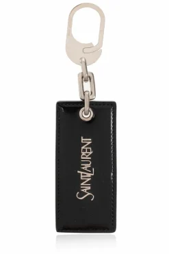 Saint Laurent BLACK Keyring with logo