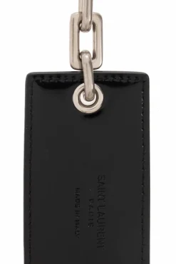 Saint Laurent BLACK Keyring with logo