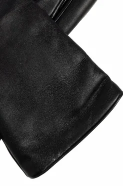 Saint Laurent BLACK Lambskin gloves