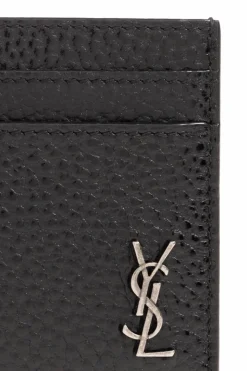Saint Laurent BLACK Leather card case