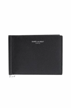 Saint Laurent BLACK Leather Wallet