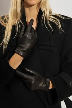 Saint Laurent BLACK Leather gloves