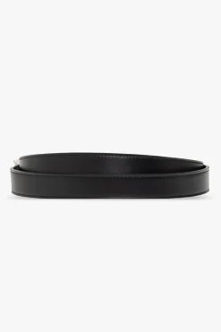 Saint Laurent BLACK Leather belt with logo