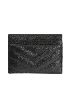 Saint Laurent BLACK Leather card case