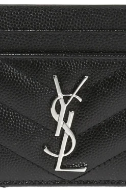 Saint Laurent BLACK Leather card case