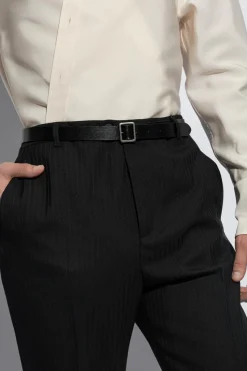Saint Laurent BLACK Leather belt