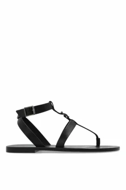 Saint Laurent BLACK Leather sandals