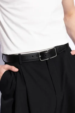 Saint Laurent BLACK Leather belt