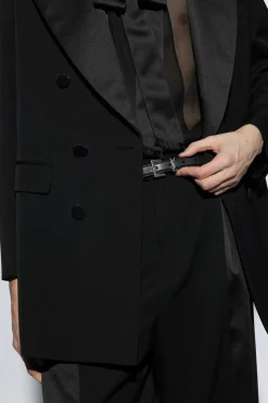 Saint Laurent BLACK Leather belt