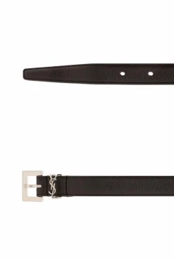 Saint Laurent BLACK Leather belt