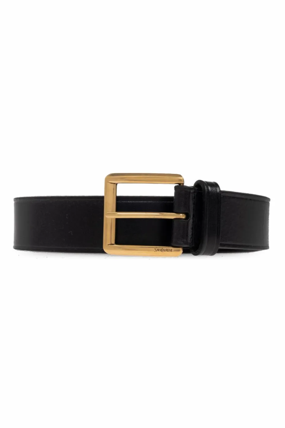 Saint Laurent BLACK Leather belt