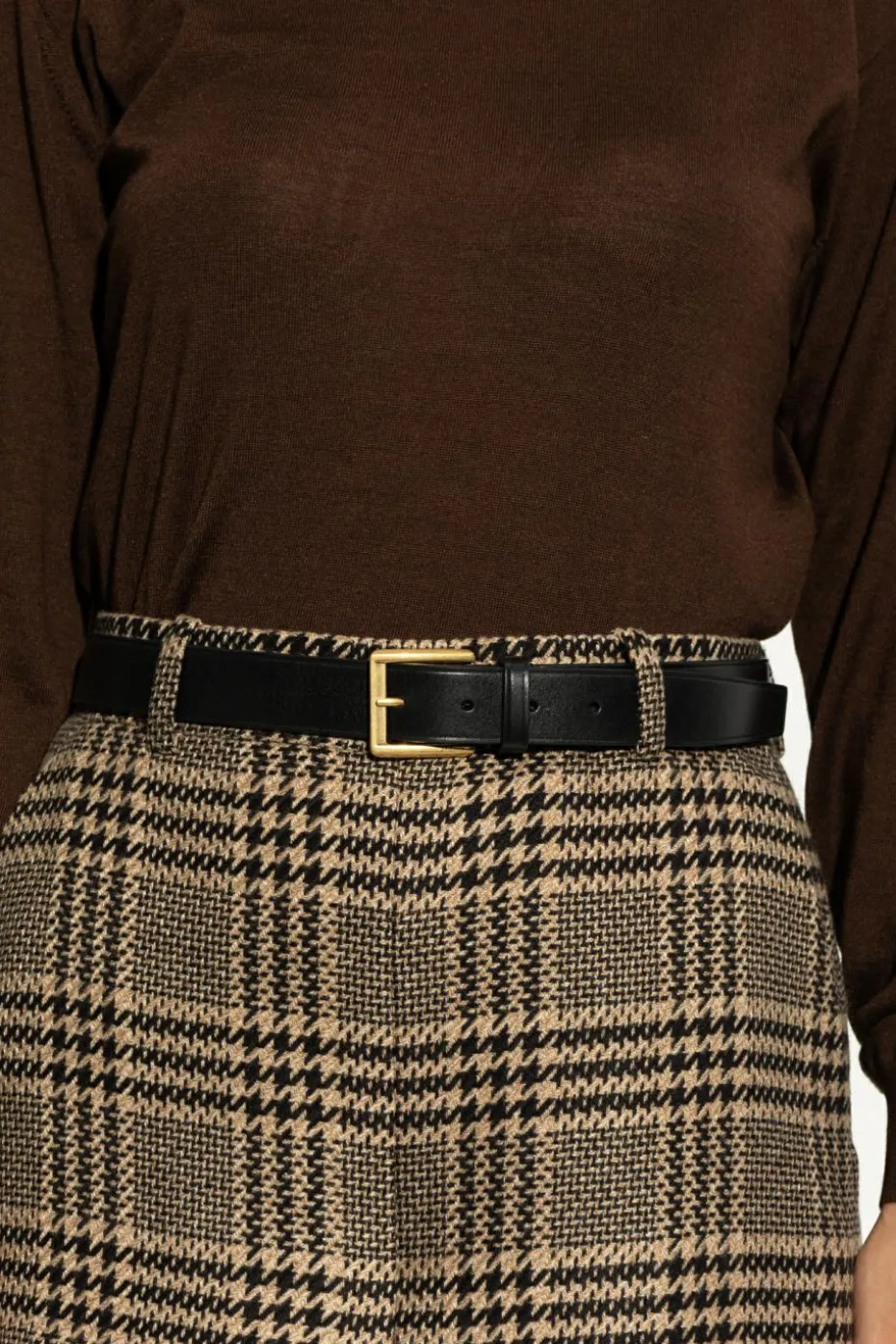 Saint Laurent BLACK Leather belt