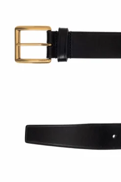 Saint Laurent BLACK Leather belt