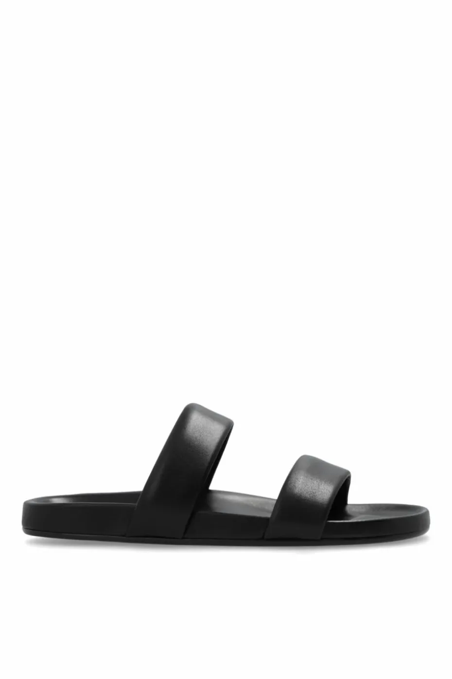 Saint Laurent BLACK Leather slides Nichols