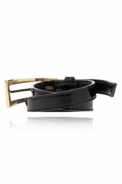 Saint Laurent BLACK Leather bracelet