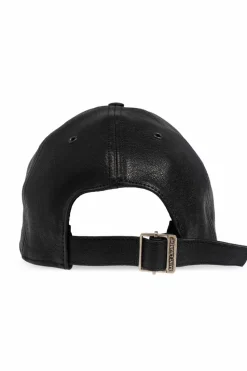 Saint Laurent BLACK Leather cap