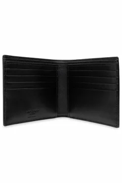 Saint Laurent BLACK Leather wallet with logo