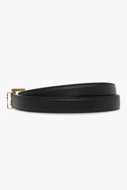 Saint Laurent BLACK Leather belt