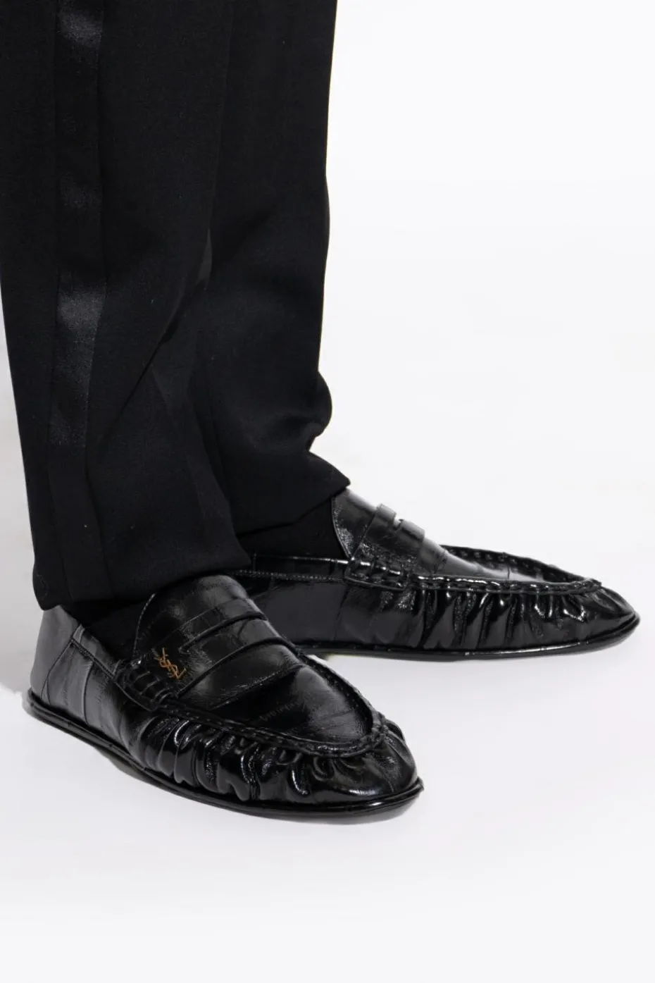 Saint Laurent BLACK Leather shoes type loafers