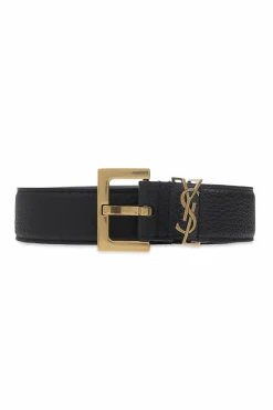 Saint Laurent BLACK Logo belt