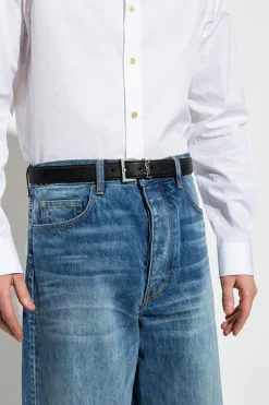 Saint Laurent BLACK Logo belt