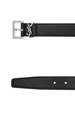 Saint Laurent BLACK Logo belt