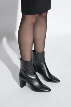 Saint Laurent BLACK ‘Lou’ heeled ankle boots