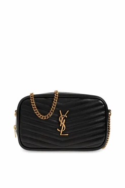 Saint Laurent BLACK ‘Lou Mini’ quilted shoulder bag