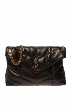 Saint Laurent BLACK āLoulou Pufferā shoulder bag